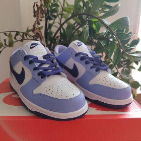 Белые кроссовки с голубыми накладками Nike SB оптом