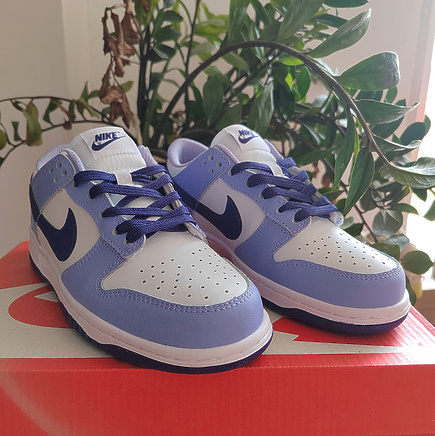 Белые кроссовки с голубыми накладками Nike SB оптом