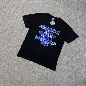 ADWYSD с синей надписью на груди футболка в черном цвете