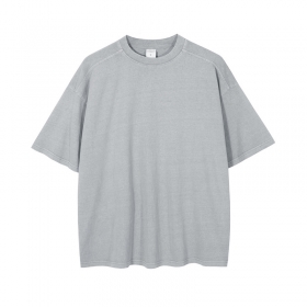 Светло-серая лёгкая футболка ARTIEMASTER с декоративными швами на спине