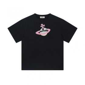 Базовая в черном цвете Vivienne Westwood хлопковая футболка