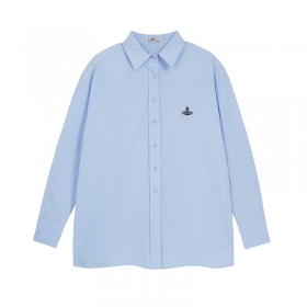 Базовая голубая прямого кроя рубашка Vivienne Westwood на пуговицах