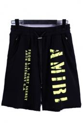 Чёрные спортивные шорты с лого AMIRI и карманами на молнии
