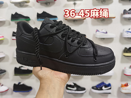 Кроссовки Total Black Air Force кожа