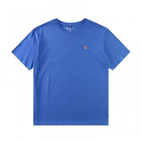 Голубая Carhartt футболка свободного кроя со спущенным плечом