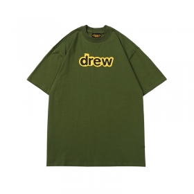 Стильная футболка DREW HOUSE цвета хаки с принтом на груди