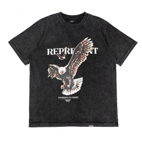Represent футболка черного цвета с большим рисунком "орел"