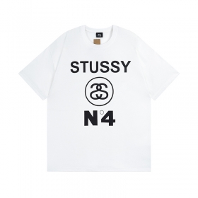 Летняя футболка белого цвета с фирменным логотипом Stussy №4