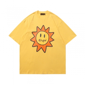 Желтая футболка DREW HOUSE с принтом "солнышко" спереди