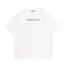 Модная футболка свободного кроя Dark Plan белая с принтом "Цветы"
