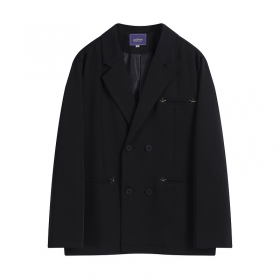 Классический двубортный пиджак чёрного цвета Classic 