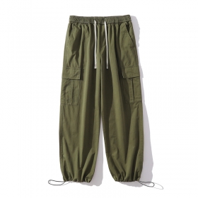 Зелёные TXC Pants повседневные прямого покроя с карманами брюки