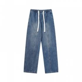 Синие оригинальные джинсы на эластичной резинке BYD JEANS