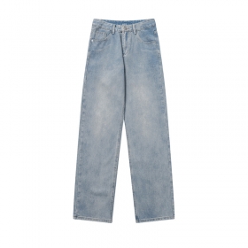 Аккуратные голубого цвета BYD JEANS простые джинсы
