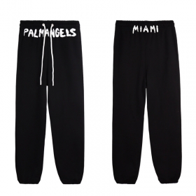 Черные на эластичной резинке штаны бренда PALM ANGELS