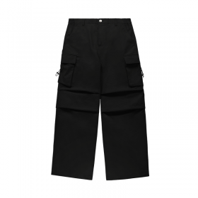 Стильные чёрные INFLATION штаны с накладными карманами и складками