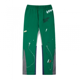 Стильные свободные трикотажные брюки от Gallery Dept цвет-зелёный