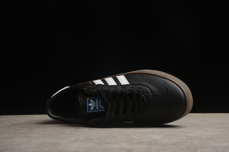 Чёрные кроссовки Adidas Originals Samba Rose на толстой подошве