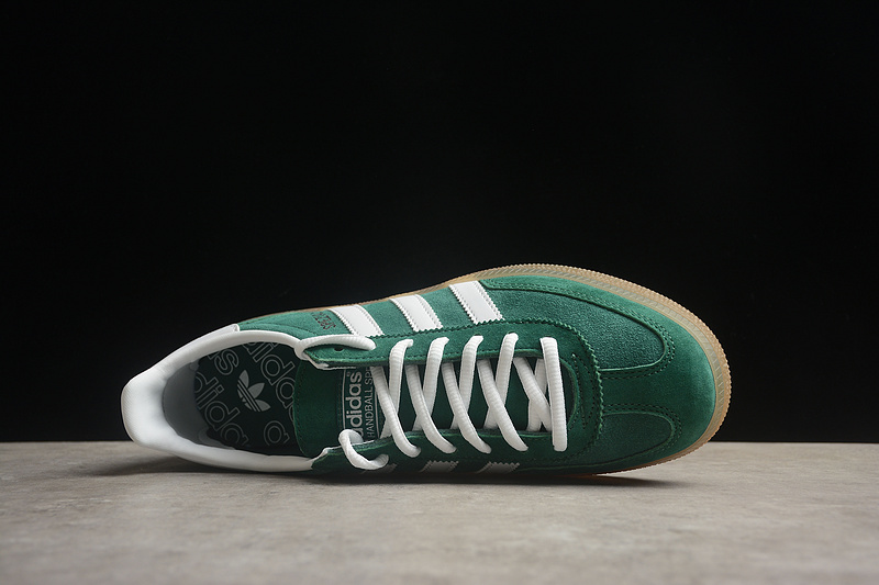 Унисекс зелёные кроссовки Adidas Samba OG с белым шнурком