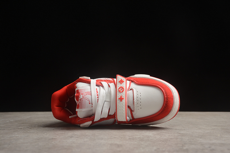 Текстильные с сеткой кроссовки Louis Vuitton Trainer цвет-красный