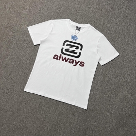 Качественная прямого кроя ADWYSD футболка в белом цвете
