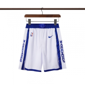 Бело-синие с принтом Nike шорты на широкой резинке