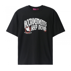 Повседневная футболка от бренда ACCRUEMENTS в черном цвете