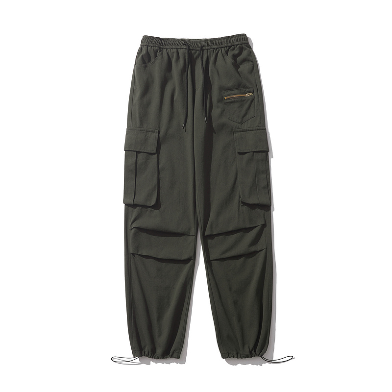 Джоггеры TXC Pants темно зеленого цвета милитари стиль с карманами
