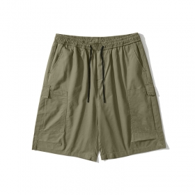 Шорты карго TXC Pants цвета серо-зелёный хаки с карманом сзади