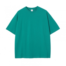 Зелёная плотная потёртая футболка ARTIEMASTER
