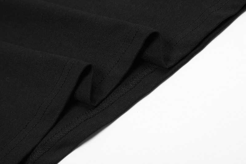 Повседневная модная чёрная футболка VLONE из натурального хлопка