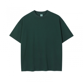 Тёмно-зелёная плотная футболка ARTIEMASTER с потёртостями