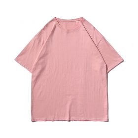 Оверсайз футболка бледно розового цвета TIDE EKU из хлопка