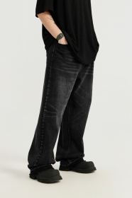 INFLATION черные джинсы прямого кроя из качественного материала