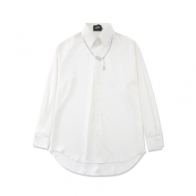 Рубашка бренда YUXING белого цвета с подвеской буква "B"