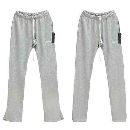 Askyurself штаны в светло-сером цвете на резинке прямого кроя