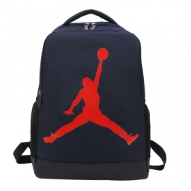Тёмно-синий рюкзак бренда Jordan с красным логотипом 