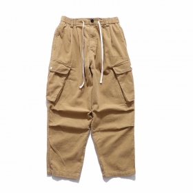 Вельветовые PMGO в рубчик штаны с боковыми карманами цвет-бежевый