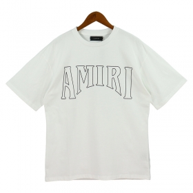 Белая футболка Amiri с большим фирменным принтом "солнце"