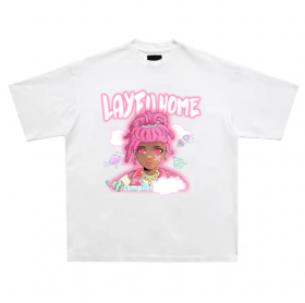 100% хлопковая футболка Layfu белая с принтом в стиле Аниме 