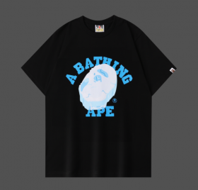 Чёрная футболка Bape Shark WGM с надписью A BATHING APE