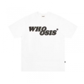 Белая футболка SSB с черной текстурной надписью Who Osis