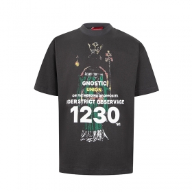 Брендовая футболка в темно-сером цвете RRR 123 с принтом