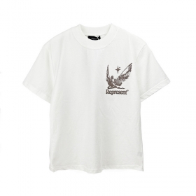 Белая футболка Represent с принтом на груди и спине "Ангел"