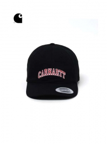 Чёрная кепка логотипом Carhartt с прочным изогнутым козырьком