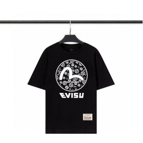 Хлопковая 100% футболка чёрного-цвета от Evisu с круглой горловиной
