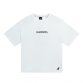 Белая с коротким рукавом и круглым вырезом футболка Kangol