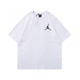 Оригинальная белая хлопковая футболка Jordan с брендовой печатью