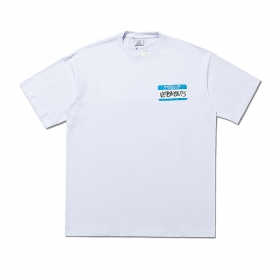 Базовая белая футболка VETEMENTS WEAR из хлопка с принтом бренда