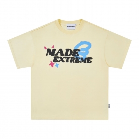 Свободная молочная футболка Made Extreme с принтом названия бренда
